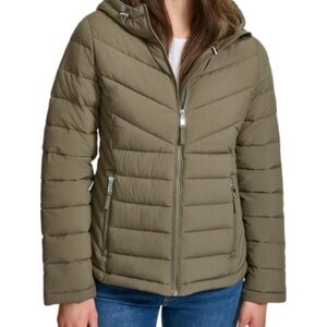 Tommy Hilfiger Women's Khaki Puffer Jacket